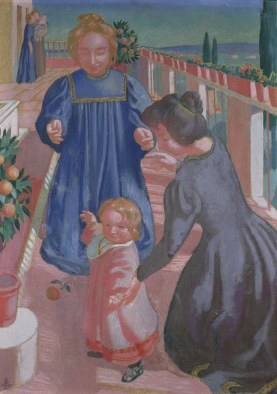 Les premiers pas sur la terrasse à Fiesole, 1898 - Maurice Denis