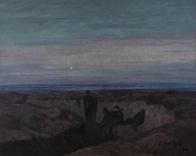 Aube sur la tranchée de l