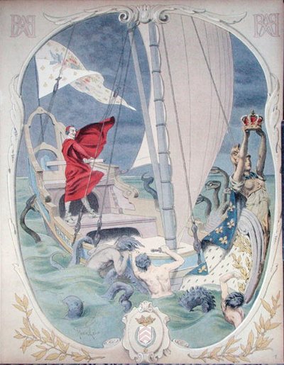 Armand-Jean du Plessis, Cardinal Richelieu, représenté comme protecteur de la loyauté envers la Couronne française, illustration d