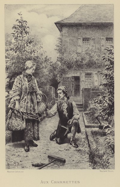 Aux Charmettes (gravure) - Maurice Leloir