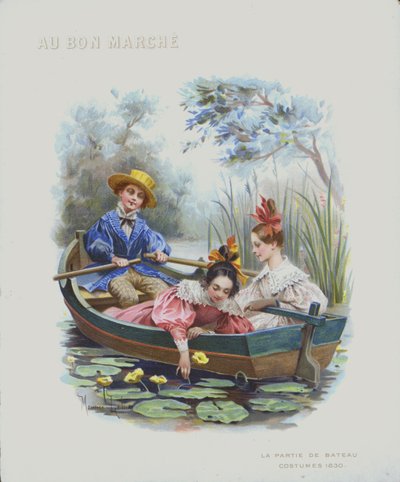 Navigation, costumes de 1830 (chromolithographie) - Maurice Leloir