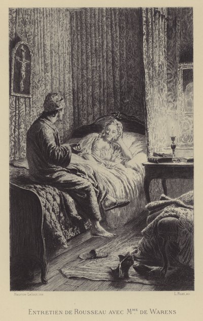 Conversation entre Rousseau et Madame de Warens - Maurice Leloir