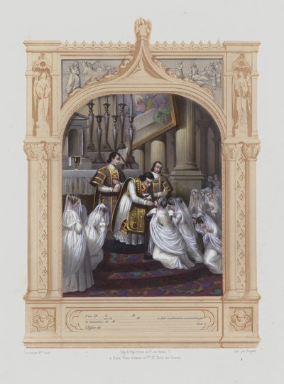 Première communion (aquatinte) - Maurice Leloir