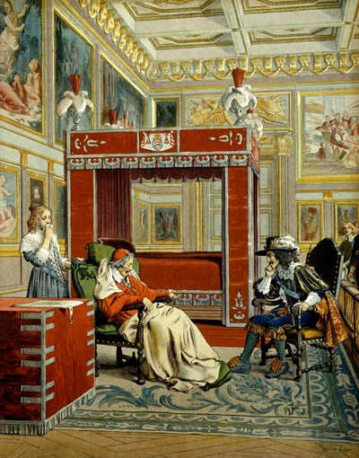 Histoire de France : Dernière visite de Louis XIII au Cardinal Richelieu (Armand Jean du Plessis) - Maurice Leloir