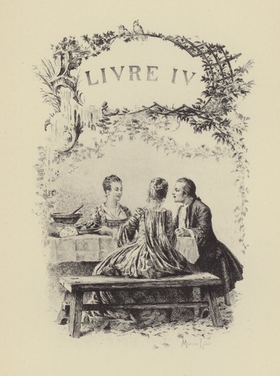 Illustration pour le Livre IV des Confessions de Jean-Jacques Rousseau - Maurice Leloir