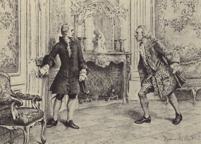 Illustration pour le Livre VII des Confessions de Jean-Jacques Rousseau - Maurice Leloir