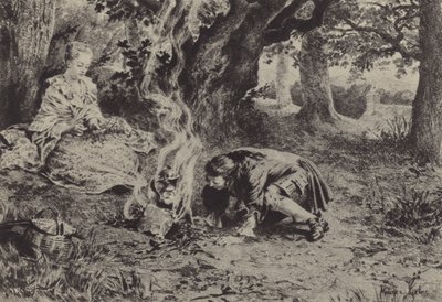 Illustration pour le Livre VI des Confessions de Jean-Jacques Rousseau - Maurice Leloir