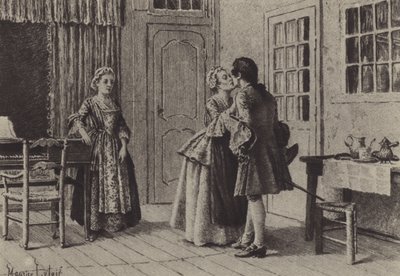 Illustration pour le Livre V des Confessions de Jean-Jacques Rousseau - Maurice Leloir