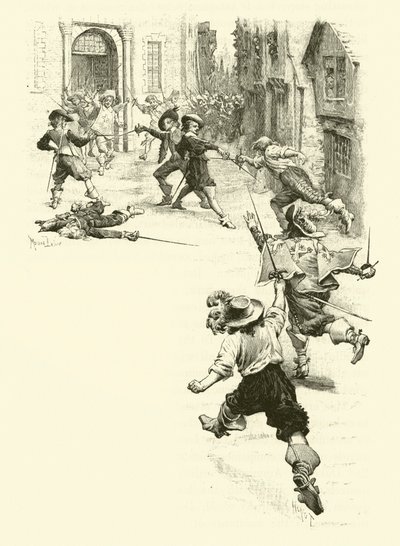 Illustration pour Les Trois Mousquetaires - Maurice Leloir