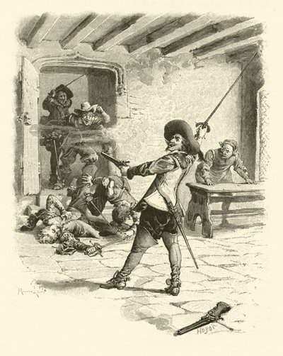 Illustration pour Les Trois Mousquetaires - Maurice Leloir
