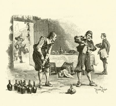 Illustration pour « Les Trois Mousquetaires » (gravure) - Maurice Leloir