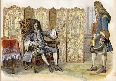 En 1712, Louis XIV appelé Le Roi-Soleil (Louis le Grand) - Maurice Leloir