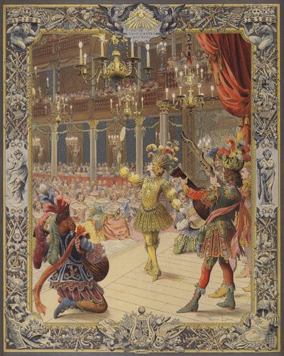 Louis XIV, costumé en Soleil, dansant au ballet de la nuit - Maurice Leloir