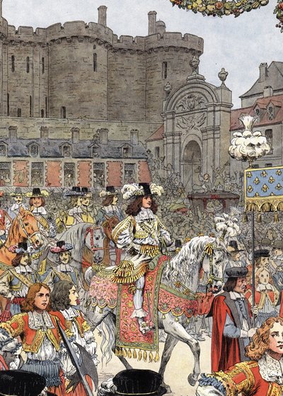 Entrée de Louis XIV à Paris, connu sous le nom de Le Roi-Soleil (Louis le Grand) - Maurice Leloir