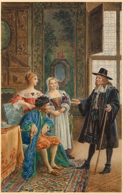 Molière malade (illustration) - Maurice Leloir