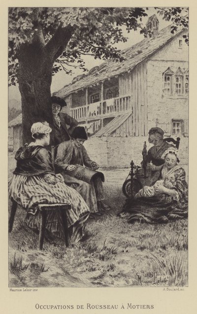 Occupations de Rousseau à Môtiers - Maurice Leloir