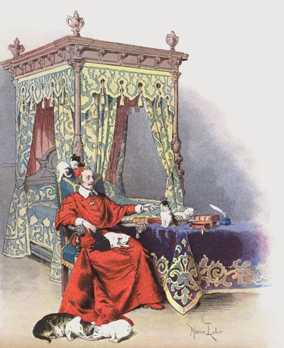 Richelieu jouant avec ses chats - Maurice Leloir