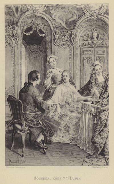 Rousseau visitant Madame Dupin - Maurice Leloir