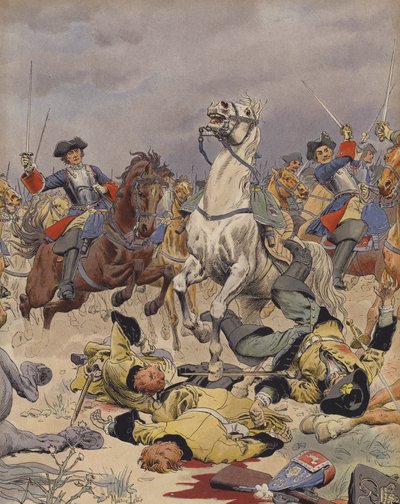 La bataille de Malplaquet, dernière charge de la cavalerie française - Maurice Leloir