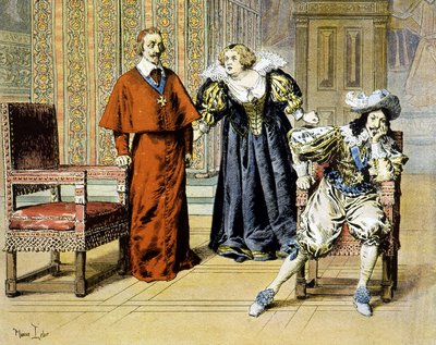Le Jour des Dupes (11/11/1630) : Richelieu reste impassible sous les insultes de Marie de Médicis - dans "Richelieu" par Maurice Leloir - Maurice Leloir