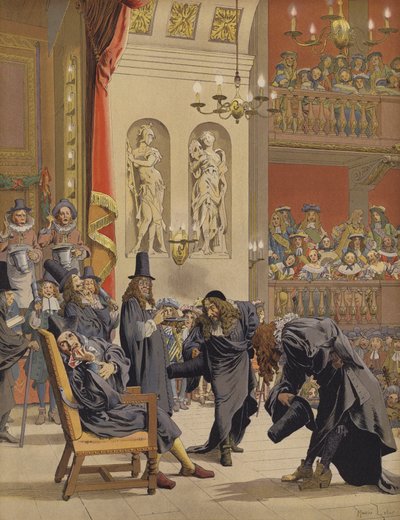 La dernière représentation de Molière, dans Le Malade Imaginaire - Maurice Leloir