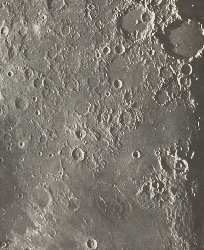 Photographie lunaire Albategnius - Triesnecker - Manilius, 1903 - Maurice Loewy