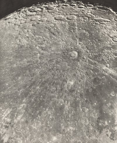 Photographie Lunaire Rayonnement de Tycho - Phase Croissante, 1899 - Maurice Loewy
