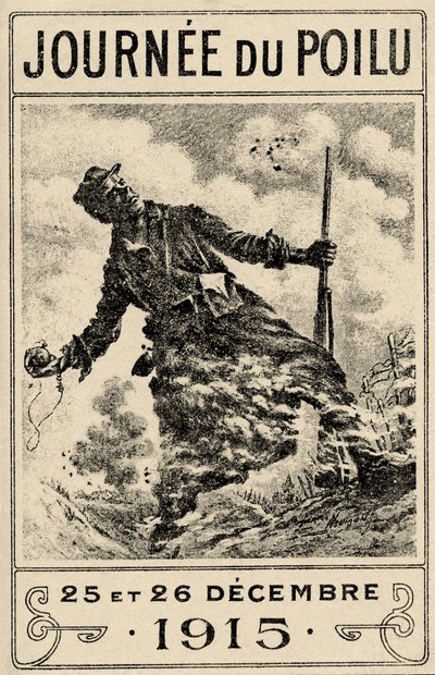 Affiche de propagande française de la Première Guerre mondiale "Journée du Poilu". 25 et 26 décembre 1915", pub. 1915 (lithographie en couleur) - Maurice Louis Henri Neumont