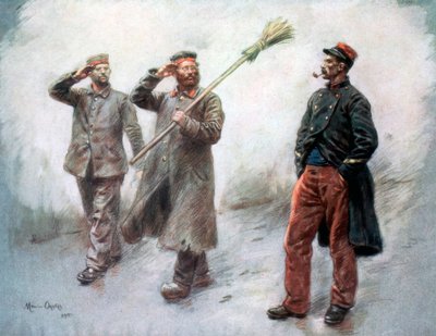Service de fatigue au quartier général, prisonniers allemands à Dinan, 1915, 1926 - Maurice Orange