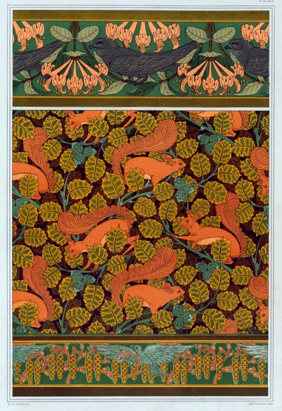 Dessins pour papier peint et bordures, pub. 1897 - Maurice Pillard Verneuil