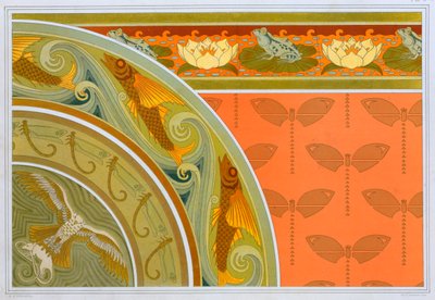 Dessins pour bordures de papier peint, pub. 1897 - Maurice Pillard Verneuil