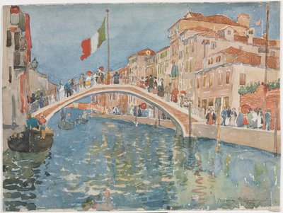 Un pont à Venise - Maurice Prendergast