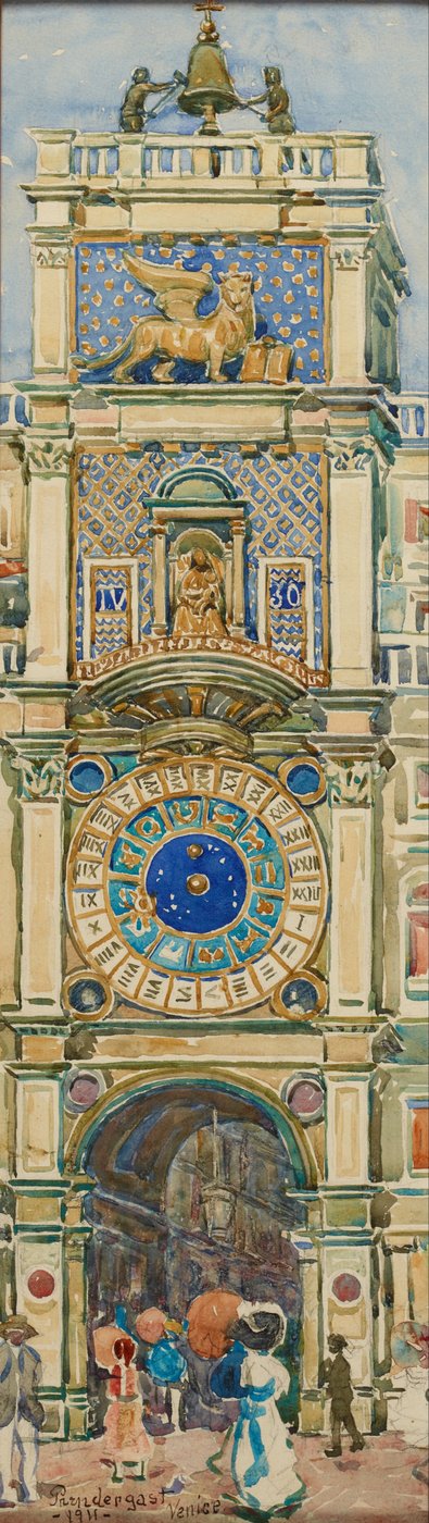 Uhrturm, Markusplatz, Venedig - Maurice Prendergast