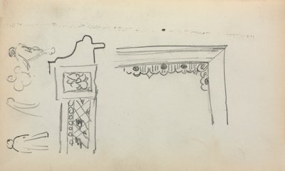 Carnet de croquis italien : Détails et figures architecturales (page 199) - Maurice Prendergast