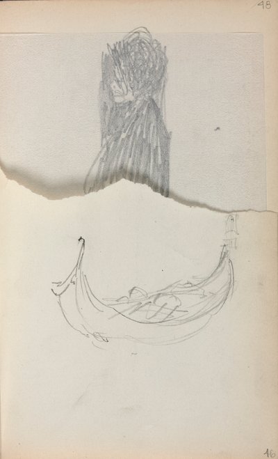 Carnet de croquis italien : Gondole (page 46) - Maurice Prendergast