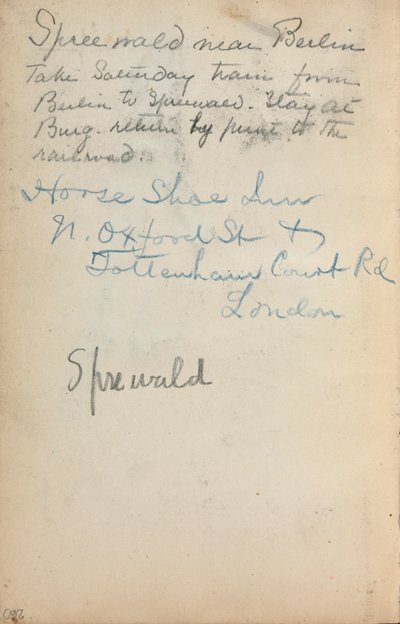 Carnet de croquis italien : Notes (page 260) - Maurice Prendergast