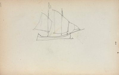 Carnet de croquis italien : Voilier (page 224) - Maurice Prendergast