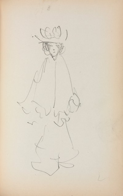 Carnet de croquis italien : Femme debout (page 147) - Maurice Prendergast