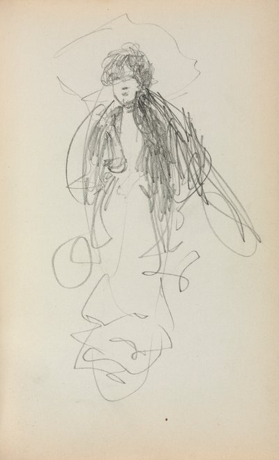 Carnet de croquis italien : Femme debout (page 219) - Maurice Prendergast