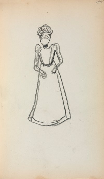 Carnet de croquis italien : Femme debout (page 240) - Maurice Prendergast