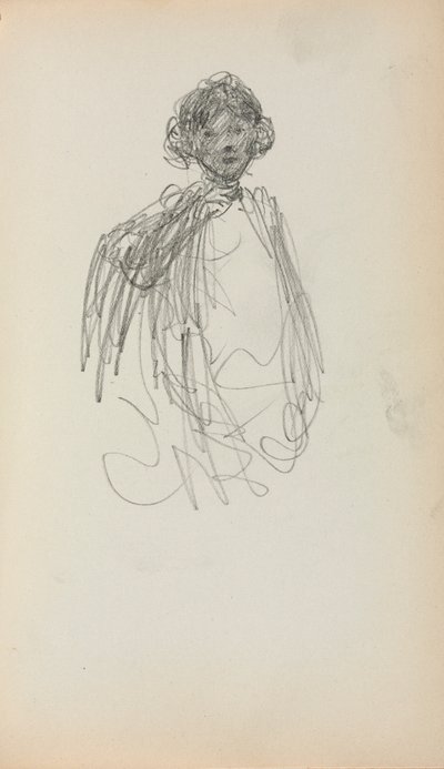 Carnet de croquis italien : Femme, taille (page 217) - Maurice Prendergast