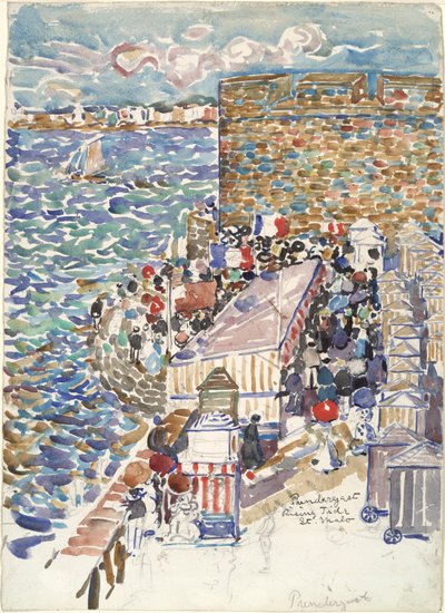 Marée montante, Saint-Malo - Maurice Brazil Prendergast