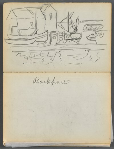 Sketchbook- The Granite Shore Hotel, Rockport, page 028  29 : "Rockport". - Maurice Prendergast