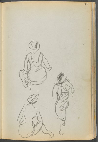 Sketchbook- The Granite Shore Hotel, Rockport, page 063 : Baigneurs - Maurice Prendergast