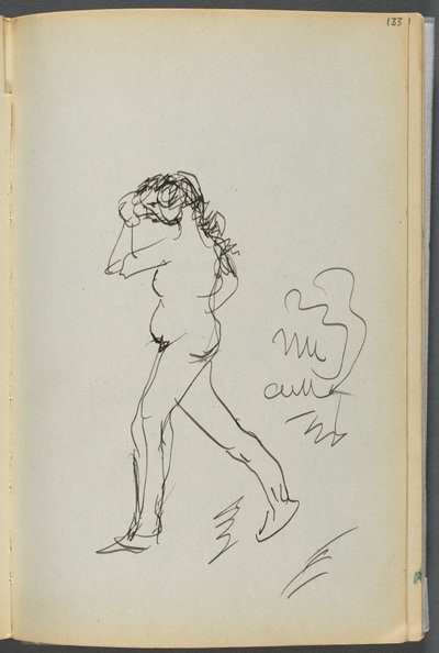 Sketchbook- The Granite Shore Hotel, Rockport, page 133 : Nu marchant - Maurice Prendergast