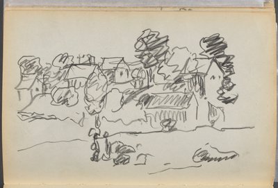 Sketchbook- The Granite Shore Hotel, Rockport, page 168 : Maisons - Maurice Prendergast