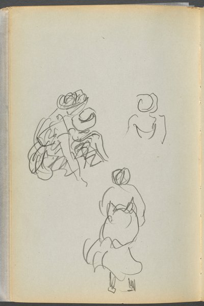 Sketchbook- The Granite Shore Hotel, Rockport, page 172 : Figures - Maurice Prendergast