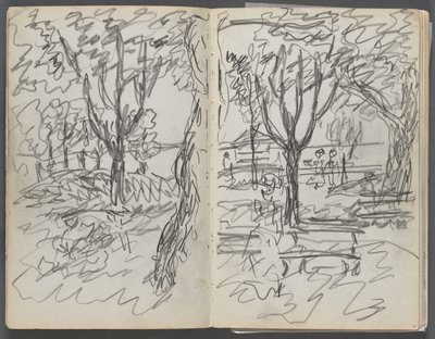 Carnet de croquis, The Dells, N° 127, page 008  9 : Paysage - Maurice Prendergast