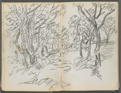 Carnet de croquis, The Dells, N° 127, page 064  65 : Paysage - Maurice Prendergast