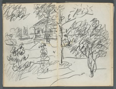 Carnet de croquis, The Dells, N° 127, page 066  67 : Paysage - Maurice Prendergast